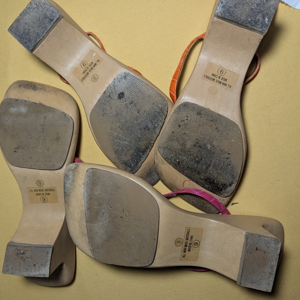Paprika Slingback Sandals in Pink and Orange YTK Shoe Sale! - Picture 6 of 6